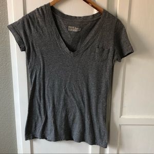 Gray Boyfriend V-Neck Tee